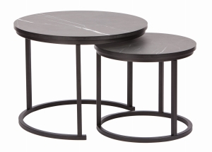 Stolik kawowy okrągły 2w1 Grigia Pietra