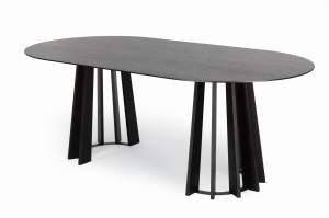 Stół TAVLE OVAL czarny dąb 2200